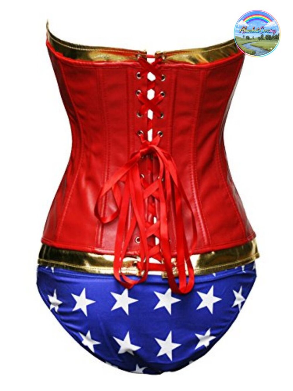 Overbust Corset and Shorts Set Halloween Cosplay Costume Party Lace Up - Picture 2 of 3
